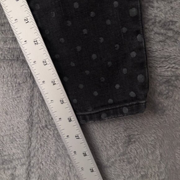 Current/Elliott Jeans Women’s 25 The Stiletto Skinny Black Polka Dot Stretch - Picture 10 of 15